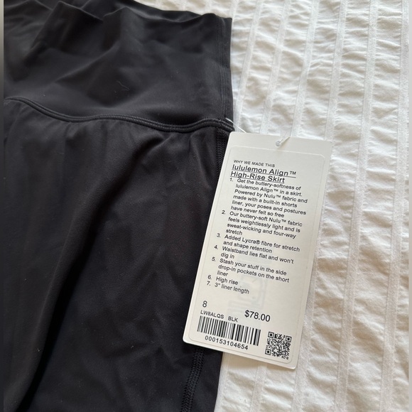Black Lululemon align high rise skirt - Picture 3 of 3